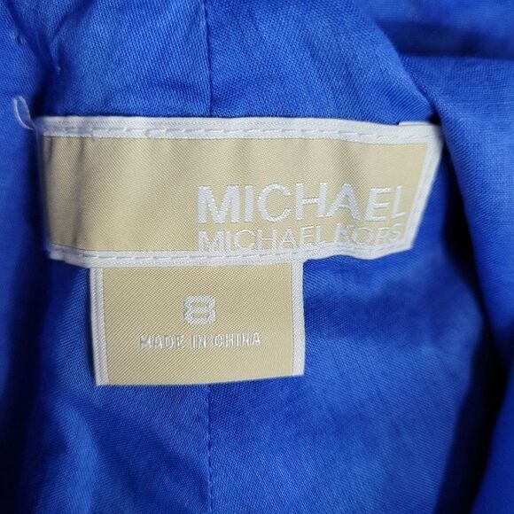 Michael Michael Kors Dress Starry Night Print Twist Racerback Fit & Flare Blue 8 - Picture 13 of 15